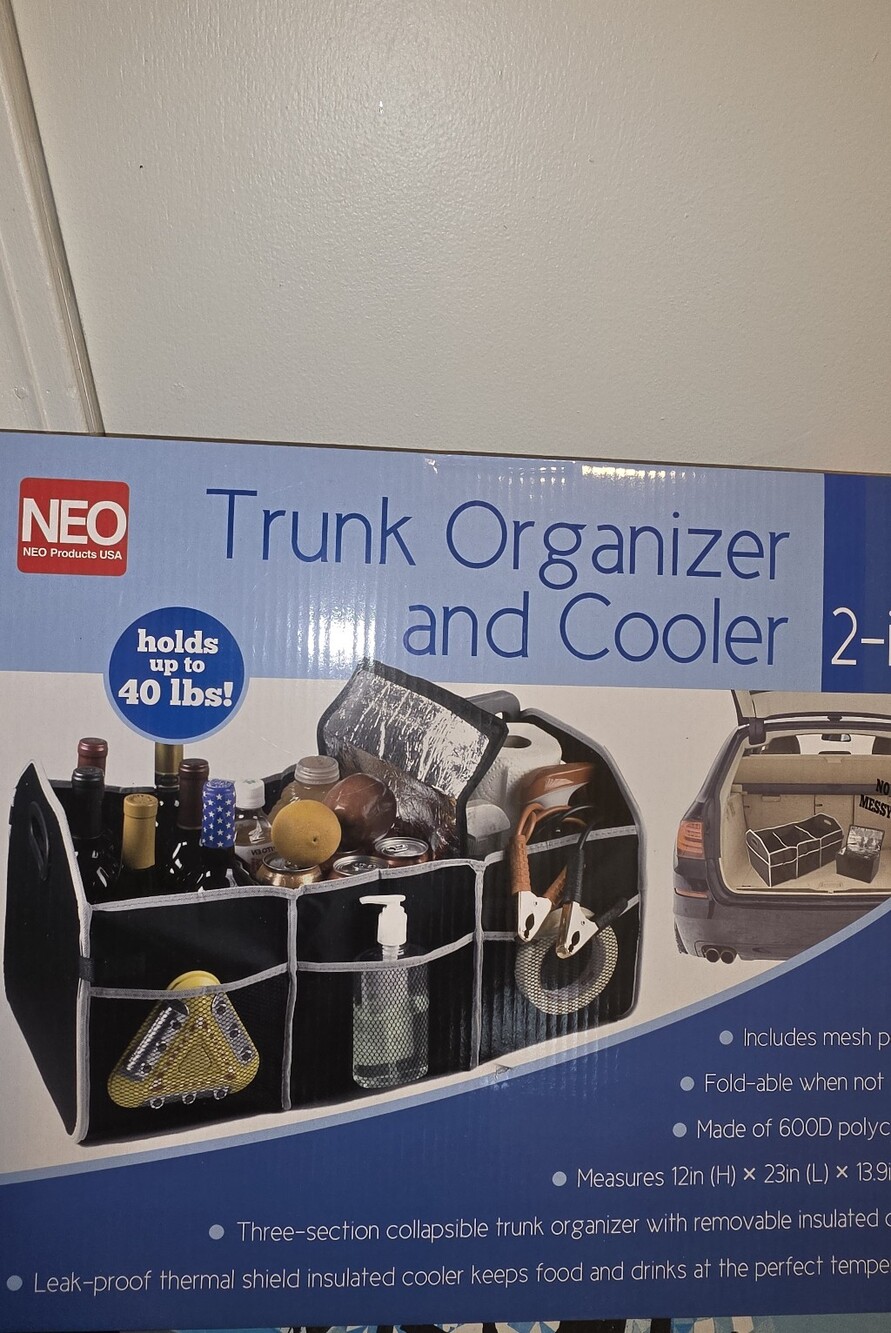 Car Trunk Organizer with Insulated Cooler – New